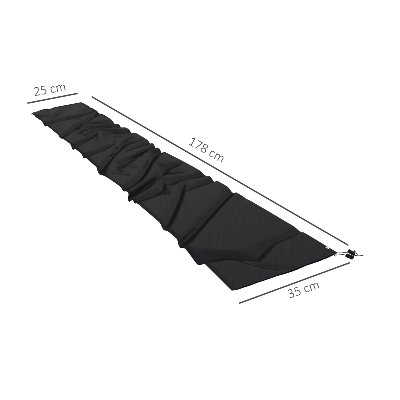 Outsunny Housse de Protection imperméable pour Parasol Droit avec Fermeture éclair et Cordon de Serrage Noir