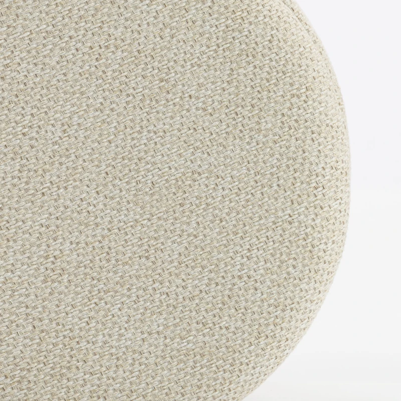 HOMCOM Opberghocker, ronde zitkruk met deksel, linnenlook, voor woonkamer en slaapkamer, 38,5 x 38,5 x 33,5 cm, beige