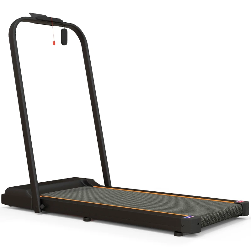 SPORTNOW Tapis de marche électrique pliable vitesse jusqu'à 6 km/h puissance 2,5 CV écran LED télécommande acier noir