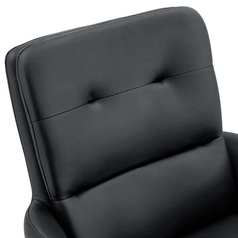 Chaise pivotante de salle, manger style luxe léger européen, lot de 2, patins antidérapants, 55x50x85 cm, Noir+Or