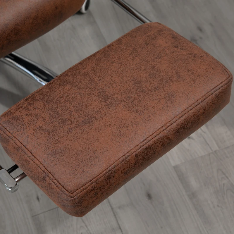 Vinsetto Massagebureaustoel met Lig- & Verwarmingsfunctie, Draaibaar, Ergonomisch, tot 120 kg, Bruin(m-9)
