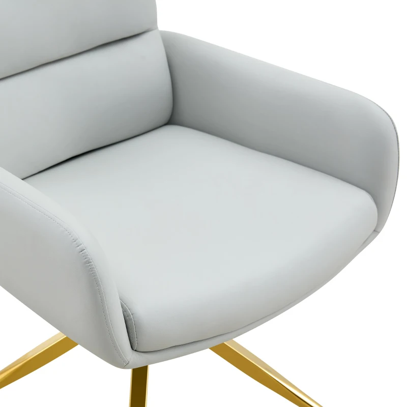 Chaise pivotante de salle, manger style luxe léger européen, lot de 2, patins antidérapants, 55x50x85 cm, Gris clair