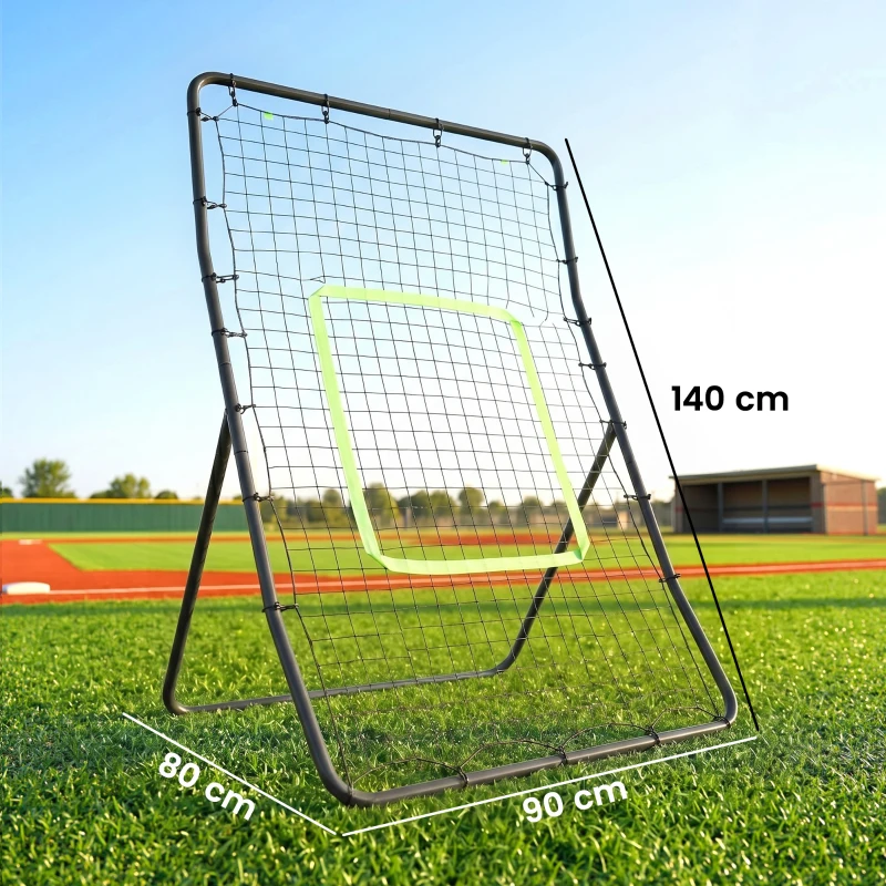 HOMCOM Rebounder Net Playback Game Spot Target Ball Rebounders Training Equipment Play Teaching
