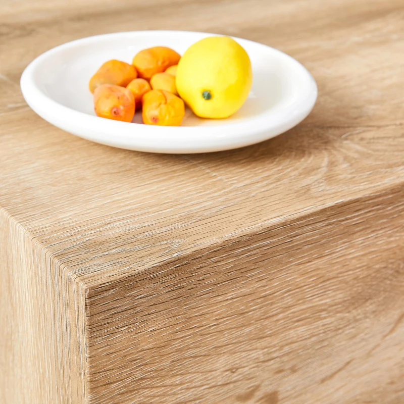 Table basse rectangulaire, style Luxury moderne compatible, pieds antidérapants en silicone, 90x50x30 cm, Couleur naturelle