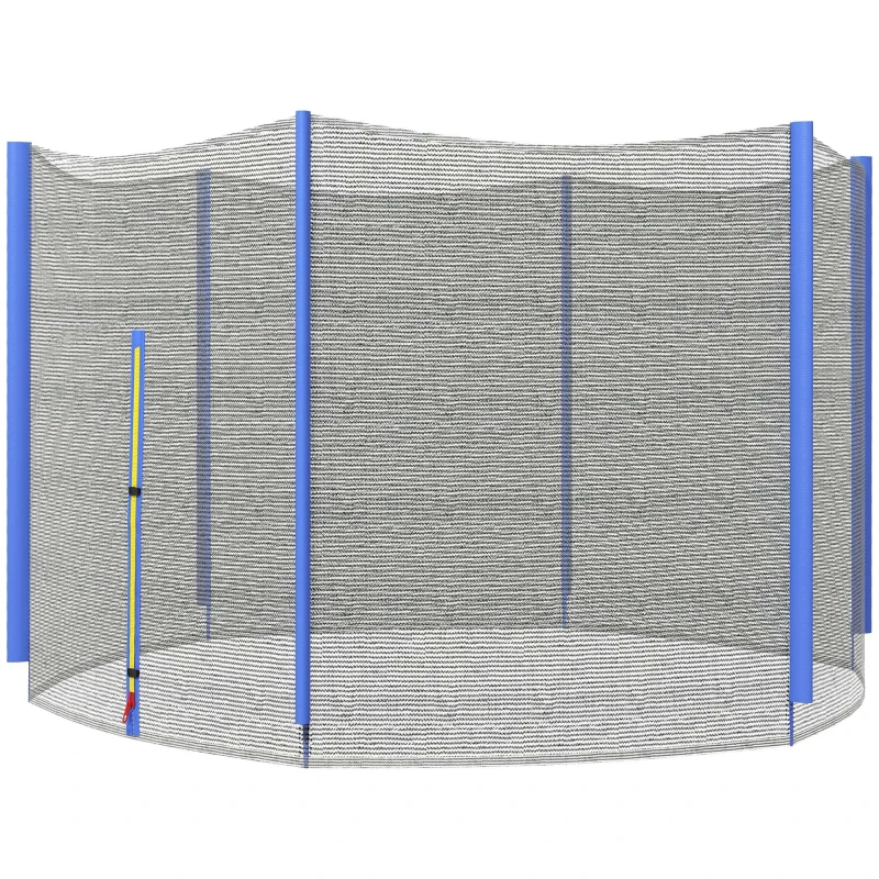 SPORTNOW Filet de remplacement pour trampoline, filet de sécurité avec 1 porte zipée pour trampoline Ø 244 cm et 6 poteaux