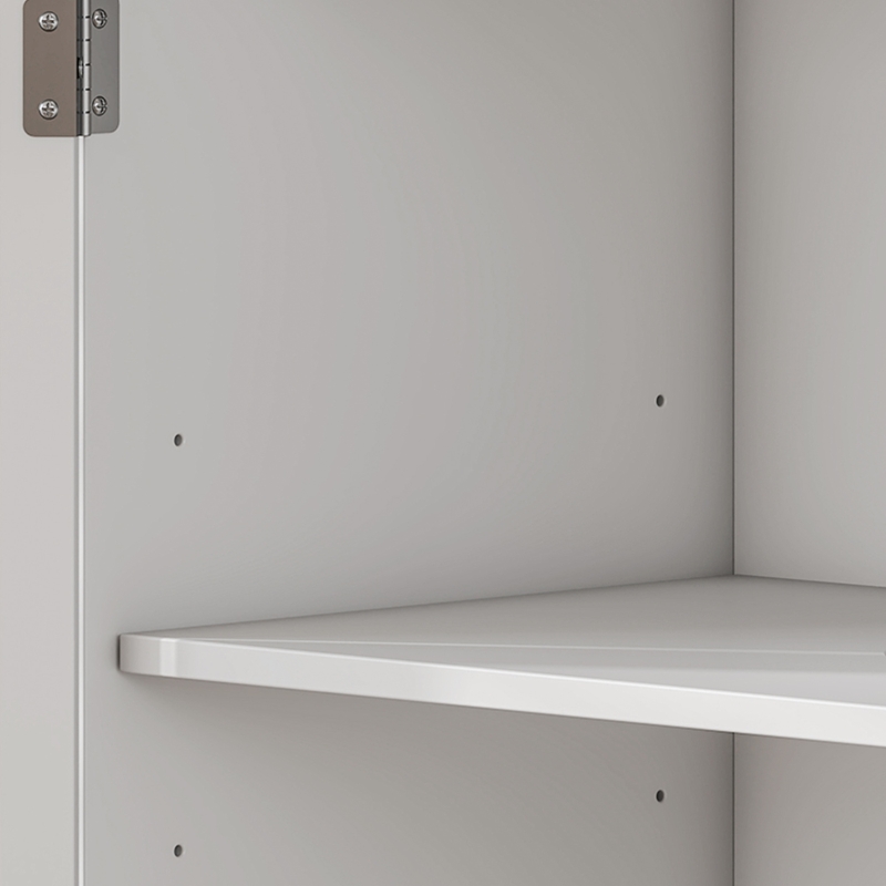 HOMCOM Wastafelonderkast, modern vrijstaand badkamermeubel met U-vormige uitsparing en verstelbare plank, wit