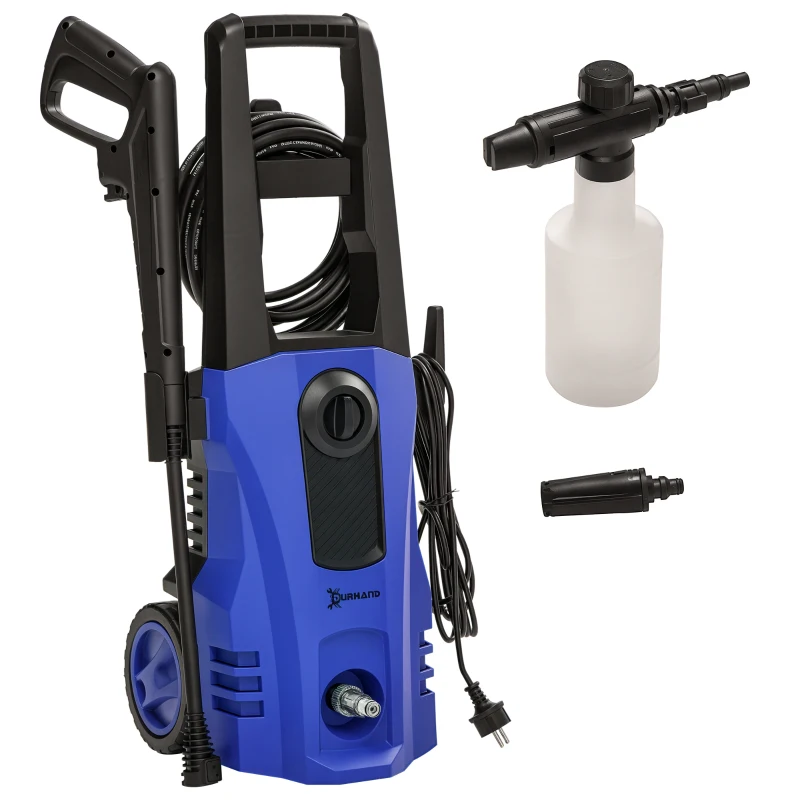 DURHAND hogedrukreiniger incl. 5-delig. Accessoires 150 bar werkdruk, 1800W