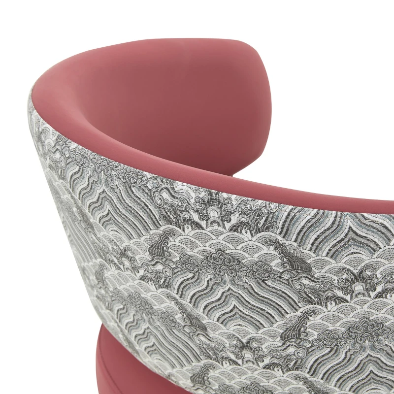 Lot de 2 chaises de salle à manger style mid-century, design tonneau, haute densité ergonomique, 46.5x48x77.3 cm, Rouge