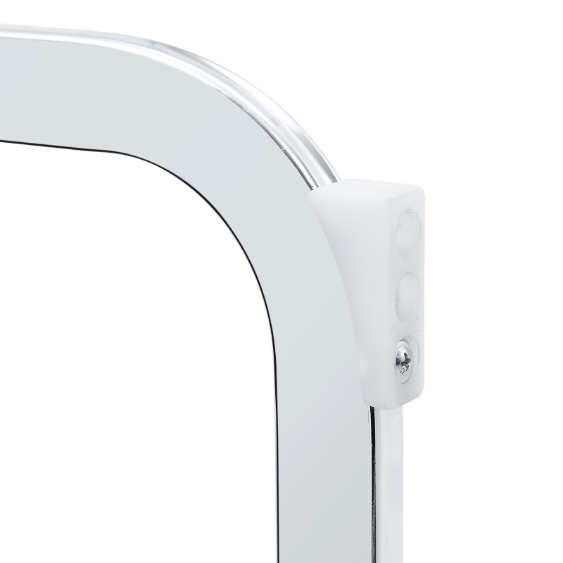 Chaise de salle à manger matelassée motif losange, dossier haut ergonomique, lot de 2, 43x63x100 cm, Blanc+Argenté