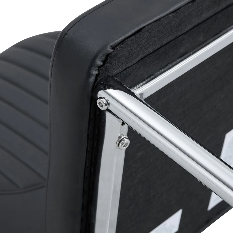 Lot de 4 chaises de salle à manger, style léger-luxe, patins antidérapants, 43x42.6x93 cm, Noir+Argenté