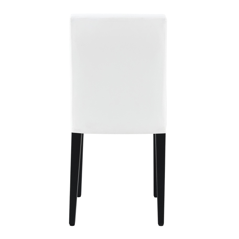 Lot de 4 chaises de salle à manger, style luxe européen, patins antidérapants et silencieux, 42x46x89 cm, Blanc+Noir