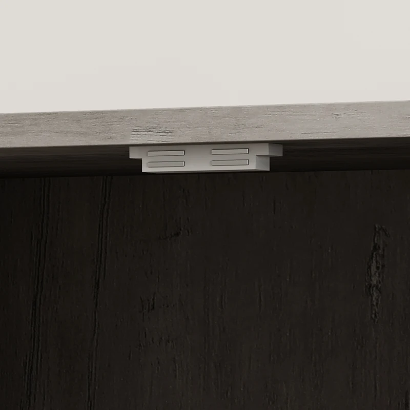 HOMCOM Sideboard Cabinet, Modern Storage Cabinet with 3 Doors and Adjustable Shelves for Living Room, Dining Room, Grey