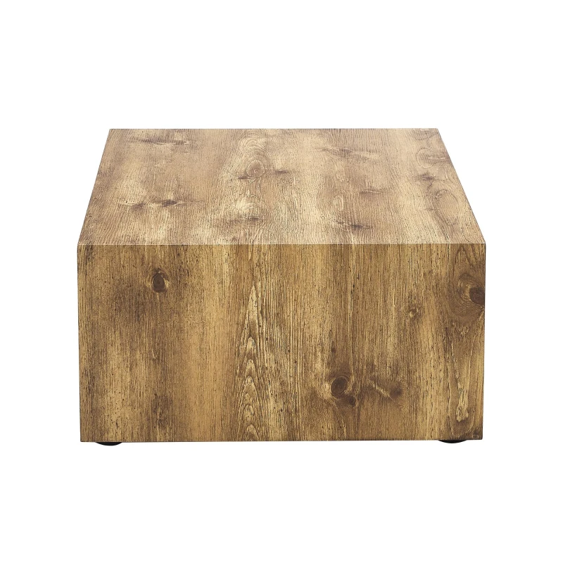 Table basse rectangulaire, style Luxury moderne compatible, pieds antidérapants en silicone, 90x50x30 cm, Couleur naturelle