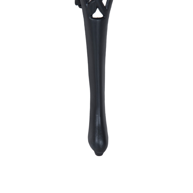 Outsunny Ensemble de bistrot 3 pièces avec 2 chaises et 1 table ronde style antique, pour jardin, terrasse, balcon, noir