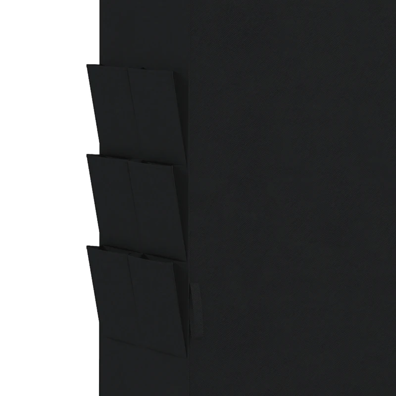 HOMCOM Stoffen kledingkast, stofdicht en draagbaar, 5 kledingroedes, 170 x 45 x 167 cm, zwart
