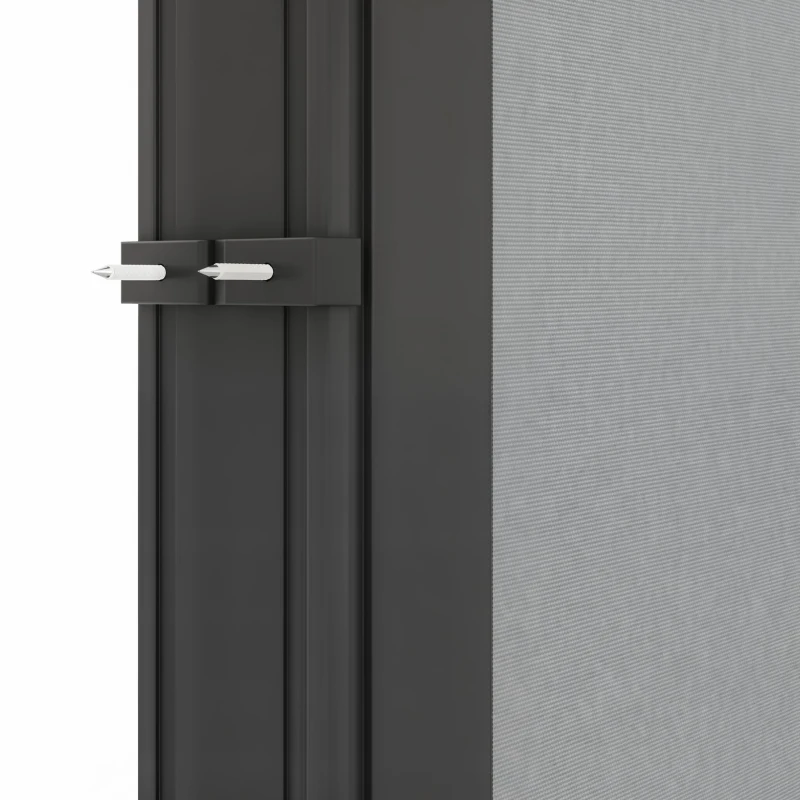 Outsunny Store latéral Brise-Vue paravent rétractable dim. 3L x 2H m alu. Polyester Anti-UV Haute densité 180 g/m² gris clair