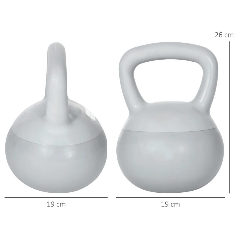 SPORTNOW Gantera kettlebell cu maner larg 8 kg, gantere pentru antrenamente de rezistenta, exercitii pentru imbunatatirea conditiei fizice, antrenamente pentru rezistenta si de baza