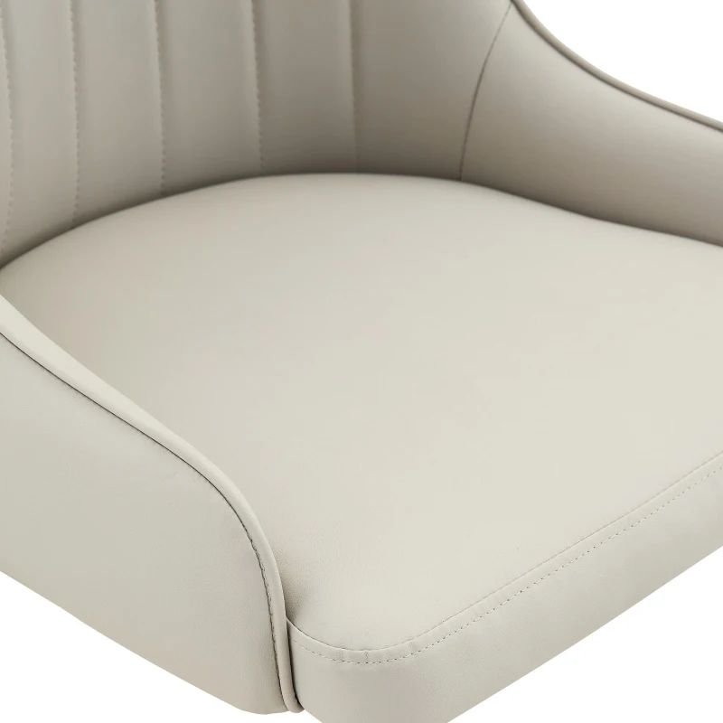Lot de 2 chaises de salle à manger, dossier motif éclair stylé, déperlante et facile d'entretien, 47.3x44x91 cm, Gris chaud
