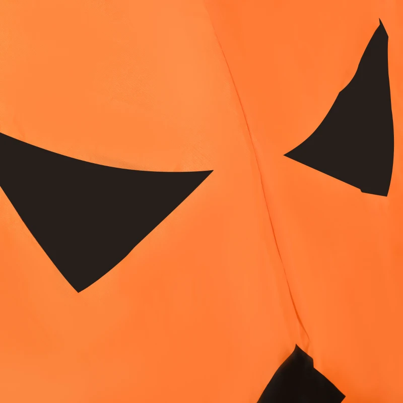 Outsunny pompoengeest met bewegende kat Helloween tuindecoratie opblaasbare LED-verlichting 76 x 64 x 115 cm