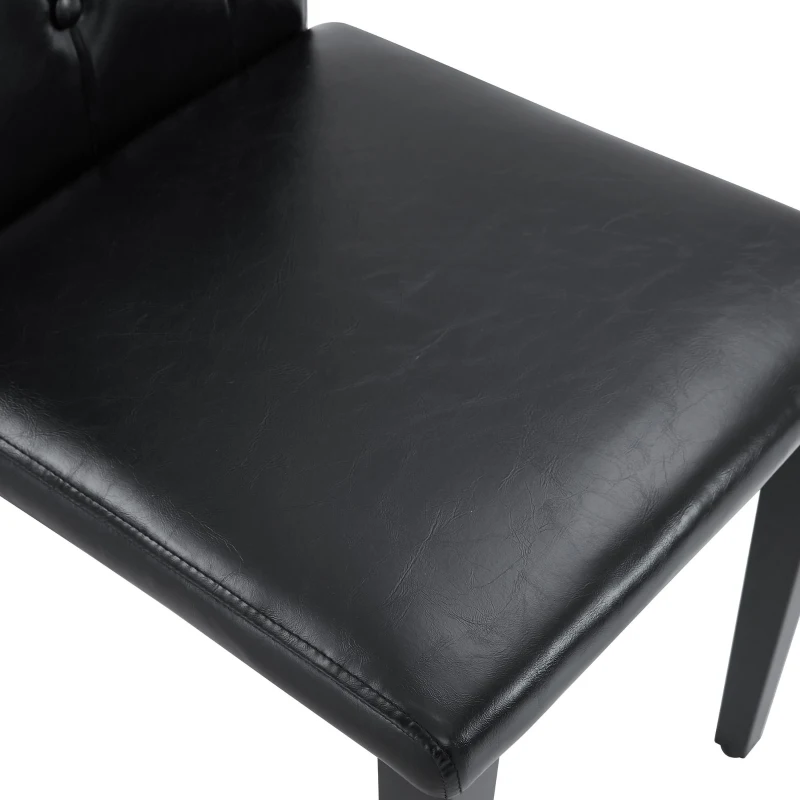 Lot de 4 chaises de salle à manger, style luxe européen, patins antidérapants et silencieux, 42x46x89 cm, Noir