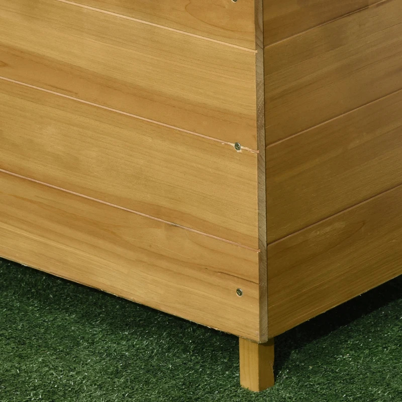 Outsunny Verhoogd Bed 63x39x160 cm Houten voor Terras en Tuin, Bruin
