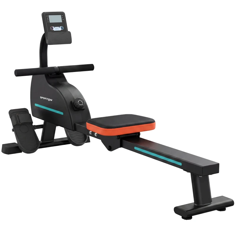 SPORTNOW Vogatore domestico: 16 livelli resistenza, Bluetooth, APP compatibile.