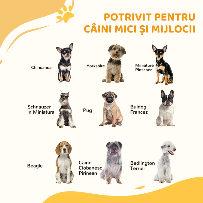 PawHut Poartă pentru Câini cu 4 Șuruburi Reglabile și Bandă Adezivă, din Metal și Plastic, 74-100x76 cm, Negru