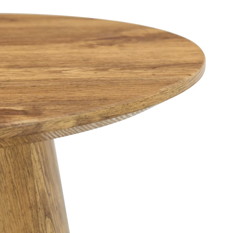Table d'appoint ronde, patins feutre antidérapants et entretien facile, 50x50x48 cm, Couleur naturelle