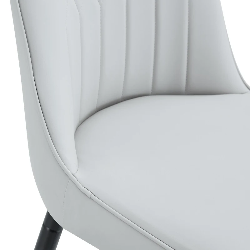 Lot de 2 tabourets de bar, design moderne, repose-pieds et renfort croisé, 42x45x100 cm, Gris clair