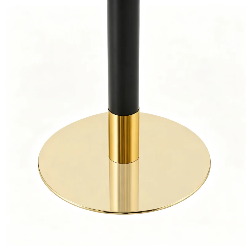 Table d'appoint ronde, plateau anti-rayures facile à nettoyer, 60x60x74 cm, Gris