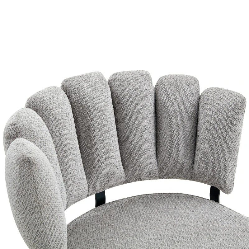 Lot de 2 chaises de salle à manger, mousse haute densité, patins antidérapants, 60x46x80 cm, Gris clair