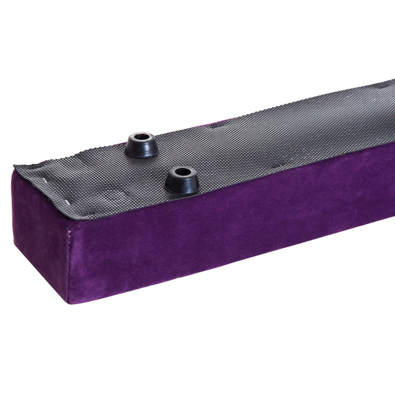 HOMCOM Poutre de gymnastique pliable poutre d'équilibre antidérapante 2,1 m revêtement daim violet