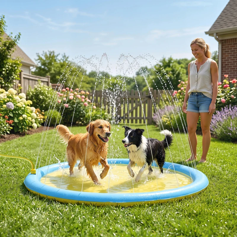 PawHut Dog Splash Pad  for Garden, Patio, Summer Fun, 170 cm