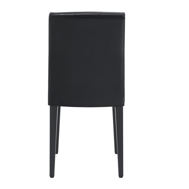 Lot de 4 chaises de salle à manger, style luxe européen, patins antidérapants et silencieux, 42x46x89 cm, Noir