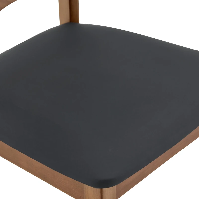 Lot de 2 chaises de salle, design papillon, confortable et facile d'entretien, 51x43x87.5 cm, Noir