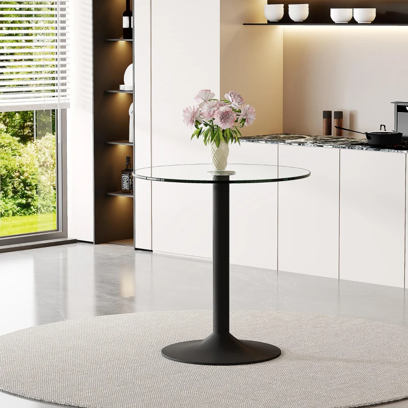 Piètement de table en métal robuste, fixation stable et montage rapide, 60x60x92 cm, Noir