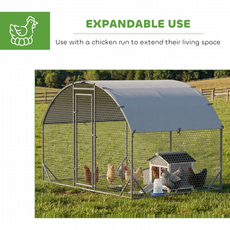 PawHut Wooden Chicken Coop with Pull-Out Tray Nesting Box for 1-2 Chickens