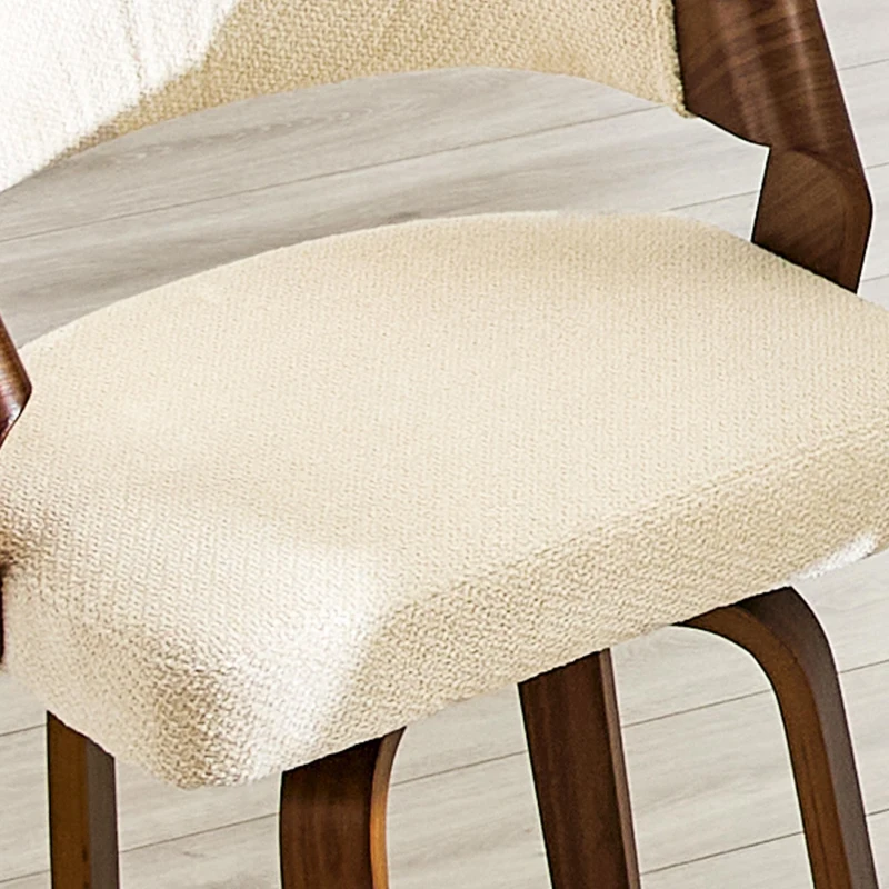 Lot de 2 tabourets de bar avec dossier, design rétro élégant, mousse haute densité et patins antidérapants, 51x42x95 cm, Blanc