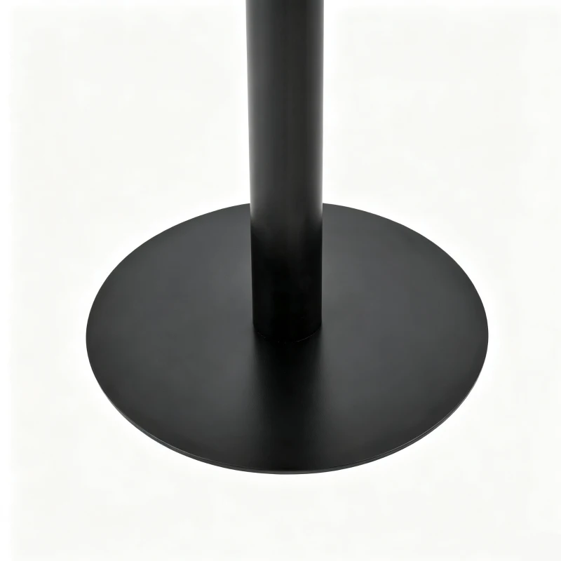 Table d'appoint ronde, plateau anti-rayures facile à nettoyer, 60x60x74 cm, Noir