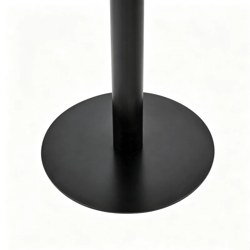 Table d'appoint ronde, plateau anti-rayures facile à nettoyer, 60x60x74 cm, Gris
