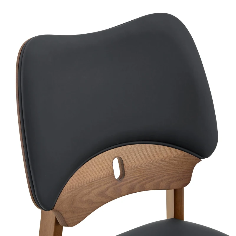 Lot de 2 chaises de salle, design papillon, confortable et facile d'entretien, 51x43x87.5 cm, Noir