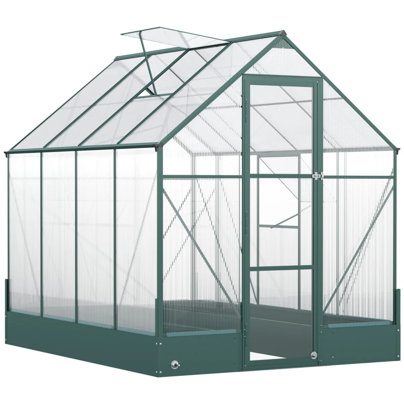 Outsunny kas voor in de tuin kweekkas tomatenhuis koude kas 250 x 190 x 219 cm