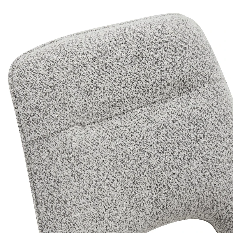 Chaise de salle à manger pivotante 360°, accoudoirs, patins réglables antidérapants, 50x50x87 cm, Gris+Beige