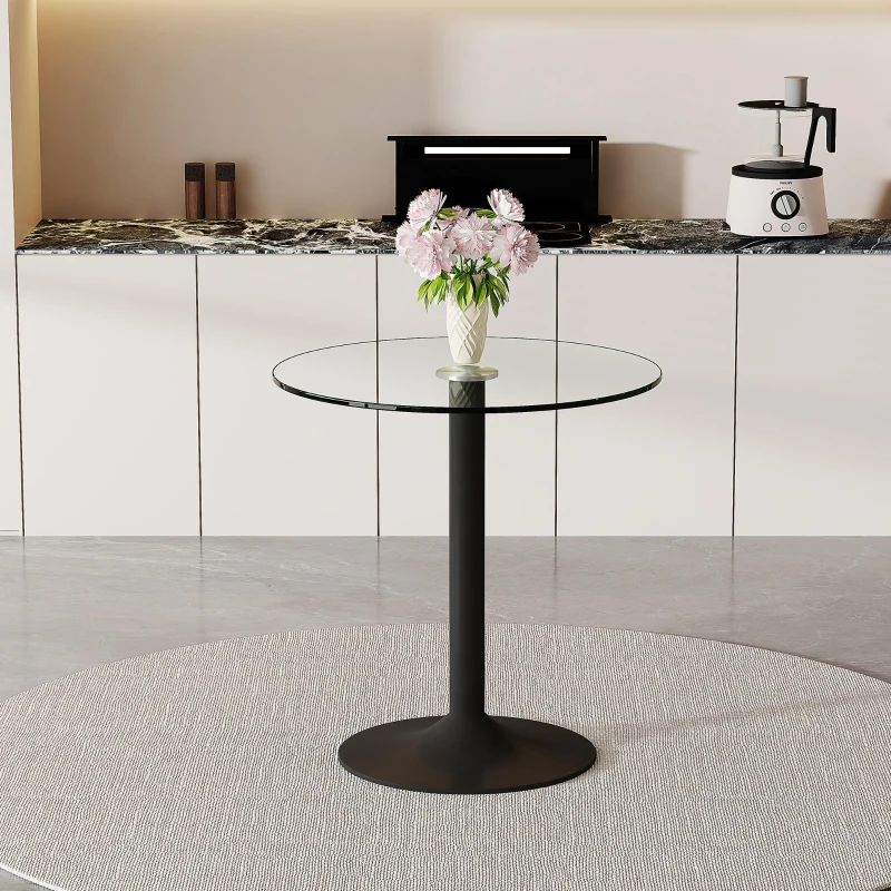 Piètement de table en métal robuste, fixation stable et montage rapide, 60x60x92 cm, Noir