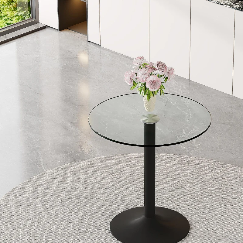 Piètement de table en métal robuste, fixation stable et montage rapide, 60x60x92 cm, Noir