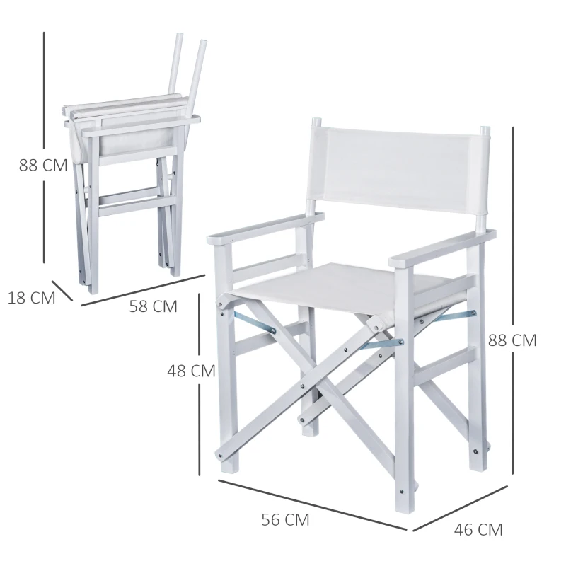 HOMCOM regisseursstoel tuinstoel klapstoel stoel landelijke stoel fauteuil 2 kleuren