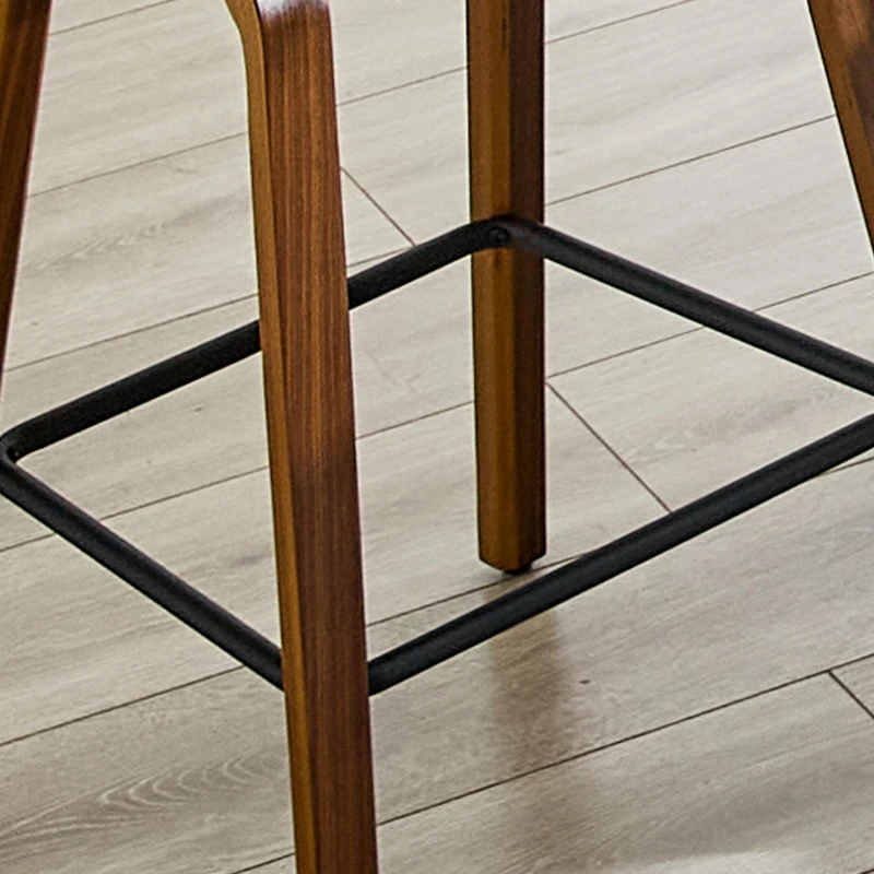 Lot de 2 tabourets de bar avec accoudoirs, design scandinave élégant, assise rembourrée, 54,7x44x88 cm, Marron