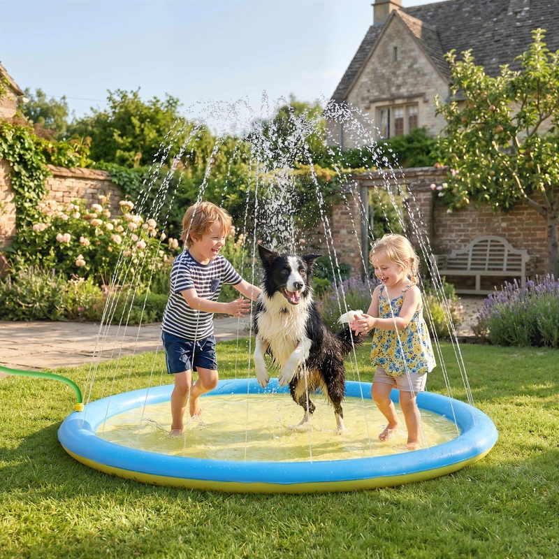 PawHut Dog Splash Pad  for Garden, Patio, Summer Fun, 170 cm