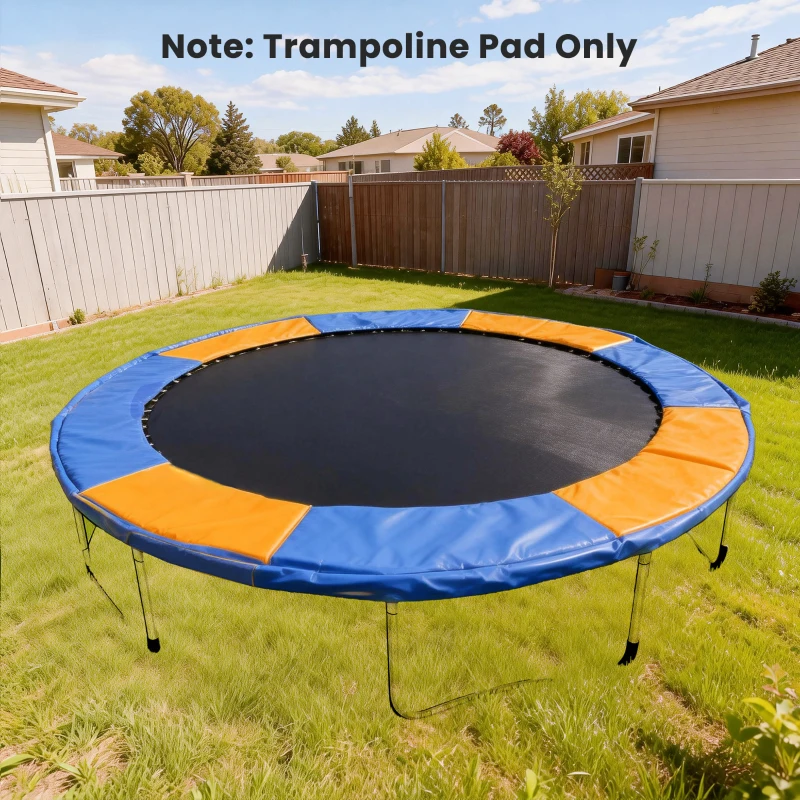 HOMCOM 8FT Trampoline Spring Cover, Plastic Trampoline Pad Replacement Safety Guard, Yellow and Blue