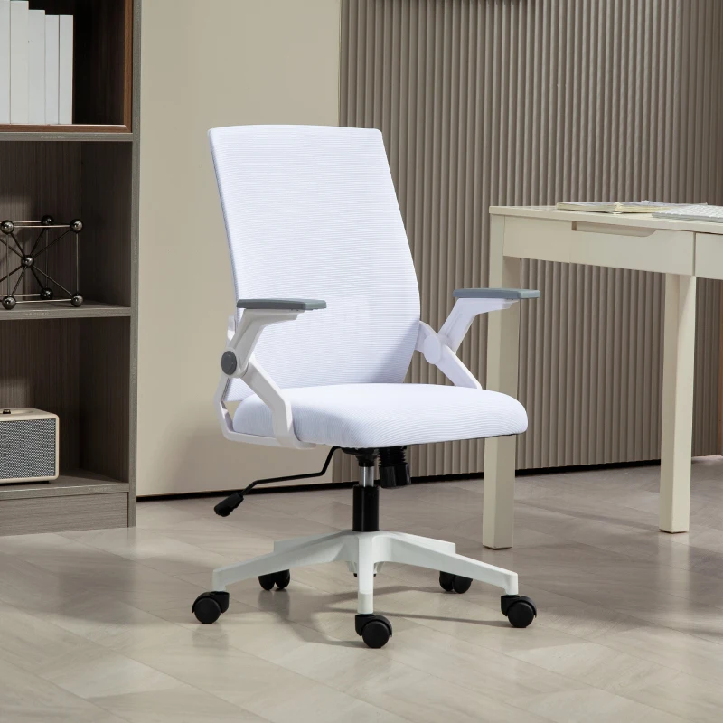 Vinsetto Office Chair, with Lumbar Support - White